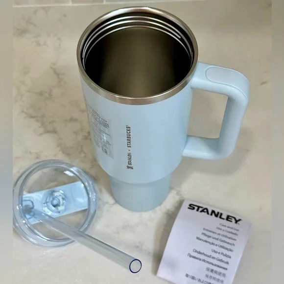 NWT Stanley x Starbucks Spring Blue 2024 Tumbler 40oz Quencher Limited - Picture 9 of 10